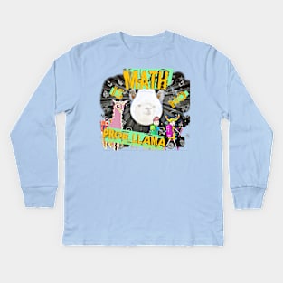 Math is no prob-llama Tee Kids Long Sleeve T-Shirt